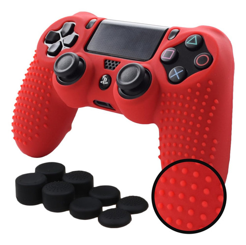 Funda Joystick Ps4 Grip Pandaren Rojo