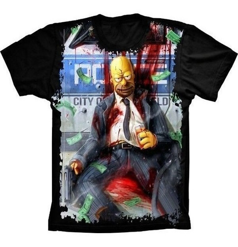 Camiseta Estilosa 3d Fullprint - Personagens H S Thug Life