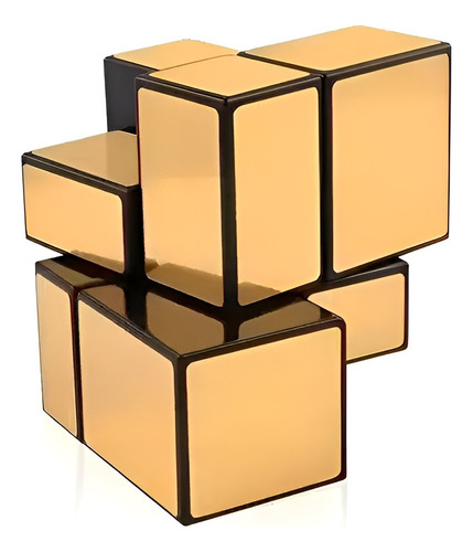 Cubo Rubik 2x2 Qiyi Mirror Dorado Espejo Speed Cube