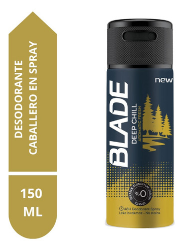 Blade Desodorante En Spray Caballero Frescura Intensa 150 Ml