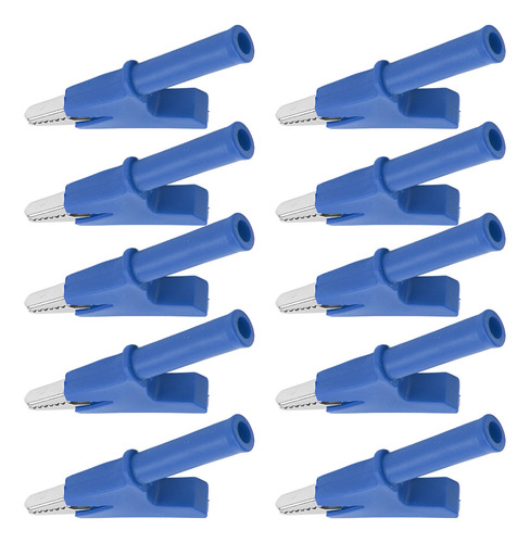 Pinza De Prueba Azul, 10 Piezas, Pinza De Cocodrilo, Prueba