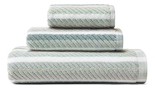 Tommy Bahama Ocean Bay Set De Toallas De Baño A Rayas, 54 X 