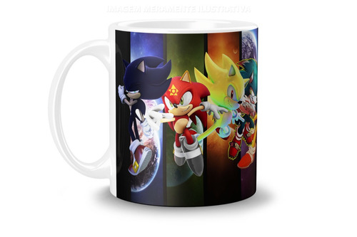Imagem 3 de 10 de Caneca Personalizada 325 Ml Sonic Orignal Cerâmica