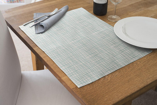 Kit Jogo Americano Para Mesa Posta Com 2 Un Listras