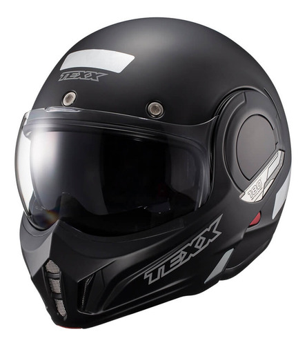 Imagem 5 de 8 de Capacete Moto Texx Stratos Preto Fosco Articulado Abre 180º