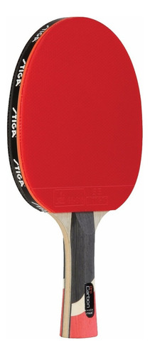 Raqueta de ping pong Stiga Pro Carbon negra/roja FL (Cóncavo)