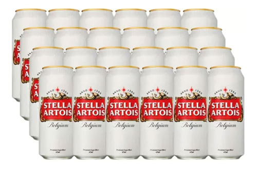 Cerveza Stella Artois 473ml Lata Pack X24 Suchina S.a