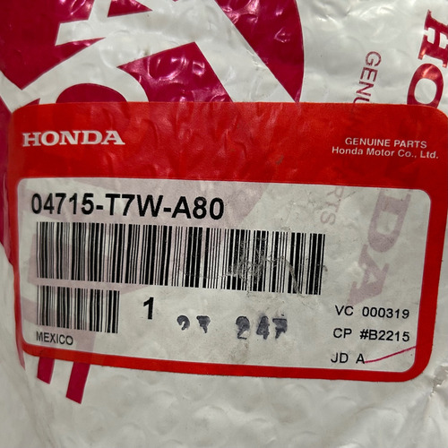 Paragolpe Trasero Honda Hrv 2015/22 Original