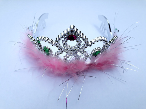 Imagem 4 de 6 de Tiara De Princesa Para Festa Infantil Marabu 12 Un.- Fúcsia
