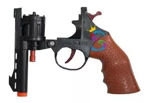 Arma De Brinquedo Atira Dardos + Revolver Espoleta De Brinde