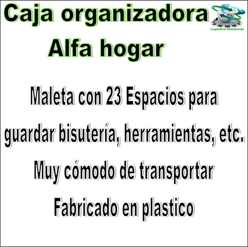 Imagen 8 de 8 de Caja Organizadora Tipo Maleta 23 Espacios Alfa Hogar