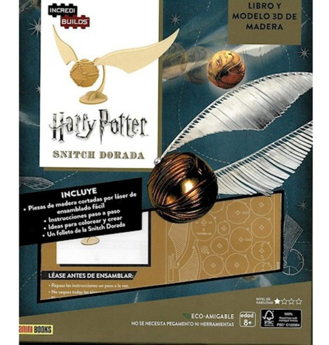 Imagen 1 de 1 de Libro Incredibuilds Harry Potter  Snitch Dorada Panini - Dgl