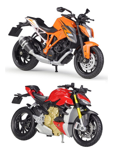 Kit 2en1 Ktm 1290 Y Ducati V4s Miniatura Metal Moto 1/18