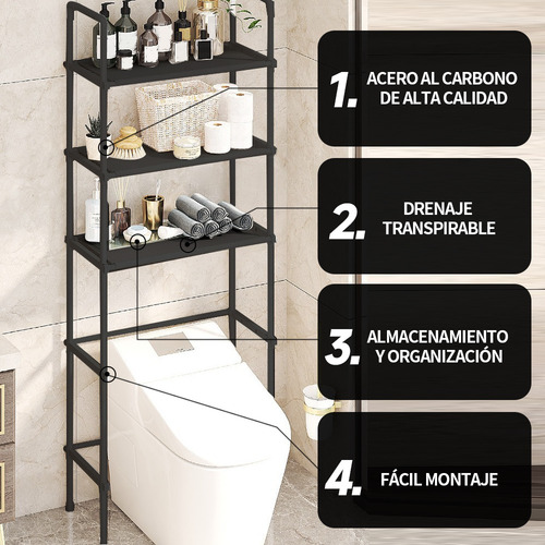 Mueble Organizador Baño Rack Estante De Baño Sobre Inodoro