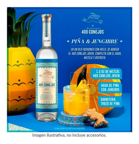 Pack De 2 Mezcal 400 Conejos Espadín Joven 750ml