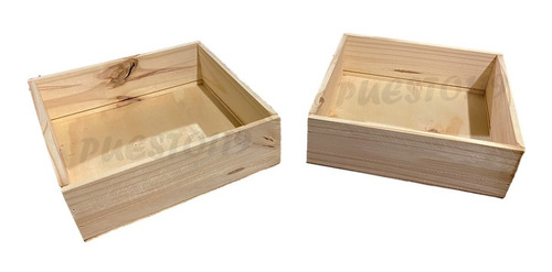 Imagen 2 de 3 de Cajon Caja Verdulero Organizador De Pino 30x30x10
