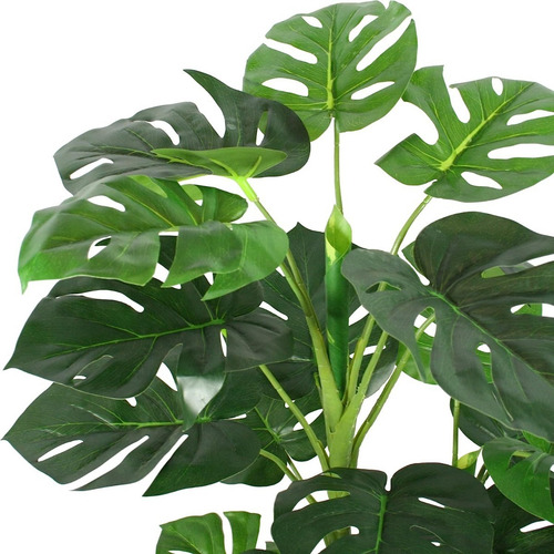 Planta Artificial Monstera, 18 Hojas, Decoración Con Maceta,