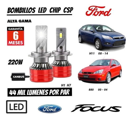 Bombillo Led Chip Csp 44 Mil Lumenes 220w Ford Focus