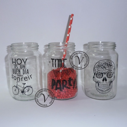 Frasco Vaso Con Frase. Porta Velas, Florero, Trago Souvenir