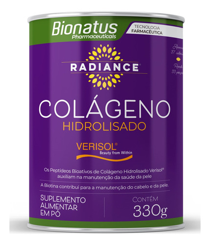 Colageno Hidrolisado Radiance Verisol 330gr Bionatus