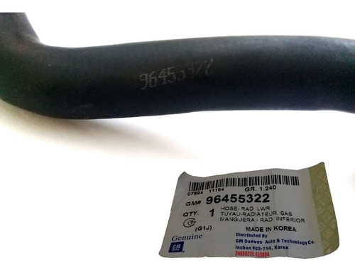 Manguera Inferior Radiador Spark 1.0l 06-16