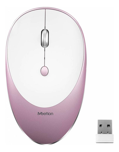 Mouse Inalámbrico Meetion R600 Pink