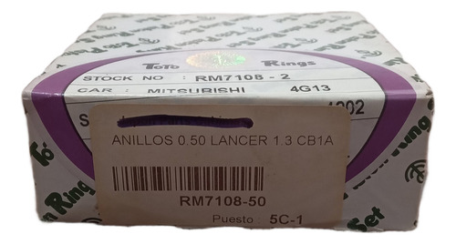 Anillos Toto 020 Mitsubishi Lancer 1.3 Cb1a Carburado