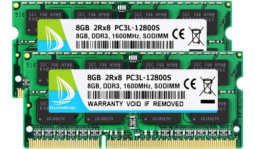 Ram Duomeiqi De 16 Gb (2 X 8 Gb) Ddr3, 1600 Mhz, Sodimm