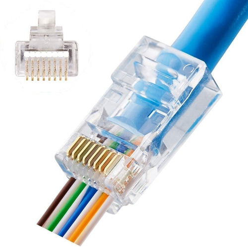 Ficha Rj45 Plug 8 Contactos Cat 5e Sistema Rapidfit 10 Unid