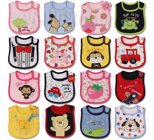 Baberos Carters Tricapa Nena Varon Traido De Usa X 5 + Envio