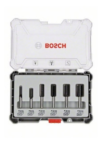 Conjunto De Fresas Paralela Bosch 6mm Com 6 Peças Maquifer