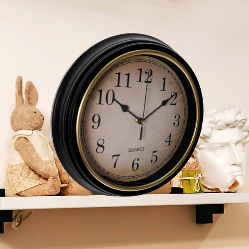 Reloj De Pared Redondo, Silencioso Y Que No Hace Tictac, Vin
