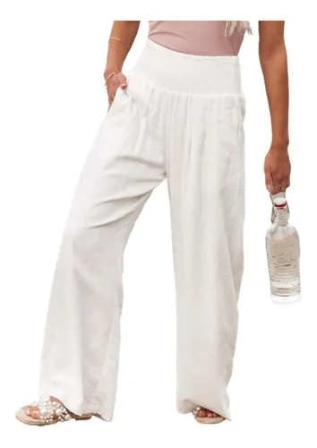 Pantalon Holgado Dama Blanco MercadoLibre