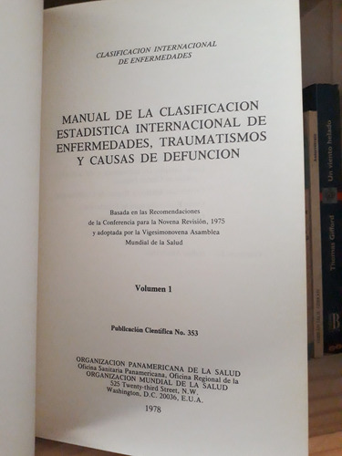 Clasificación Internacional De Enfermedades (2 Tomos) (Usado)