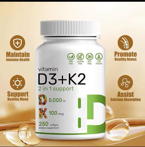 Vitamina D3 5000 Ui +k2 100 Mcg 120 Capsulas