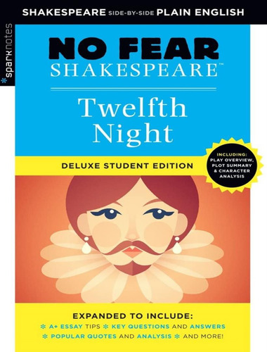 Twelfth Night - No Fear Shakespeare Deluxe Student Edition: Twelfth Night - No Fear Shakespeare Deluxe Student Edition, De Sparknotes. Editora Bookazine Co Inc, Capa Mole, Edição 1 Em Inglês, 2020