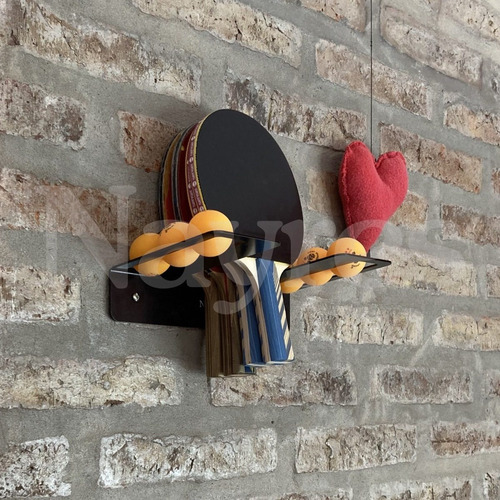 Soporte Pared Paleta Y Pelota De Ping Pong Diseño Nayres :)