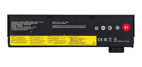 Bateria Lenovo Thinkpad T470 A475 A485 T580 P51s P52s Tp25