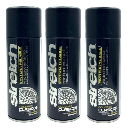 Stretch Negro Mate X3 Pintura Removible Pintura Pelable