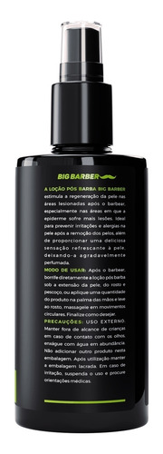 Loção Pós Barba Big Barber 250ml Lemon Spray Pele Sensível
