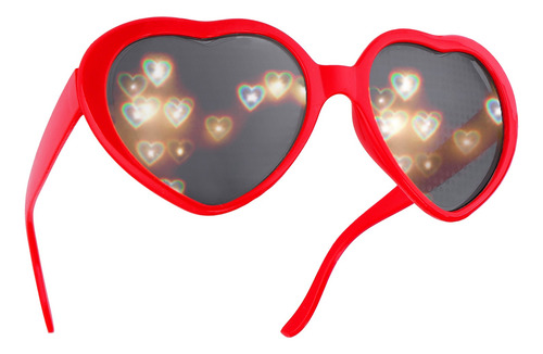 Imagen 4 de 8 de Gafas De Difracción Fenical Rojo Forma De Corazón Festival L