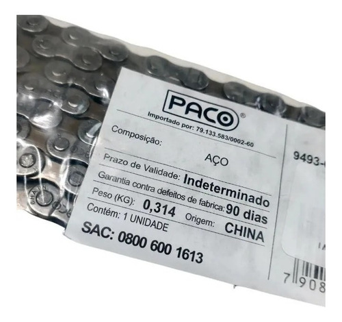 Imagem 6 de 8 de Corrente Bicicleta Fina Paco 6v 7v 8v Index 116 Link 21v 24v