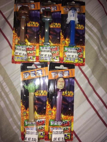 Star Wars Lote 19 Dispensadores Pez Dulces R2d2 Darth Vader