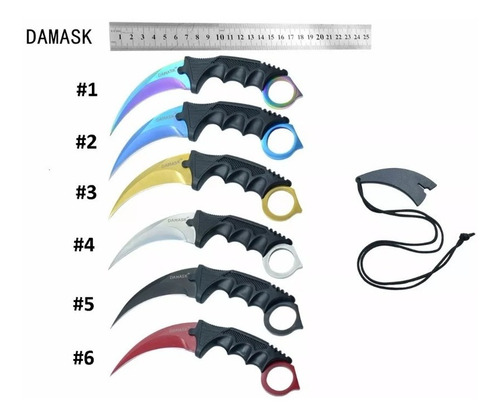 Cuchillo Combate Damask Csgo Karambit Tactico Counter Strike