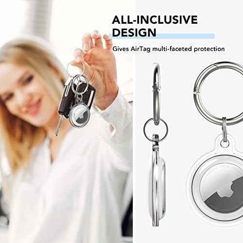 Imagen 3 de 5 de Airtag Holder Funda Impermeable, Airtags 4 Pack Funda Compat