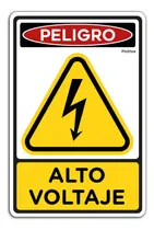 Comprar Señalamiento Peligro Alto Voltaje Letrero Señal 25x35