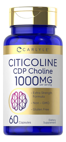 Citicoline Cdp Colina 1000 Mg 60 Capsulas Vitamina Cerebral