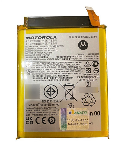 Flex Carga Bateira Lk50 Motorola Moto G60s Xt2133 Original