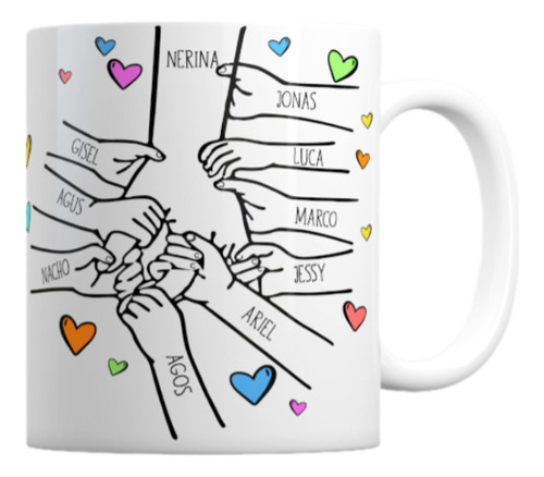 Taza Plástica Personalizada Mama Madre Hijos Hermanos  Hj9