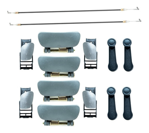 Kit Maçaneta Externa Interna Manivela + Cabos Towner Jr Effa